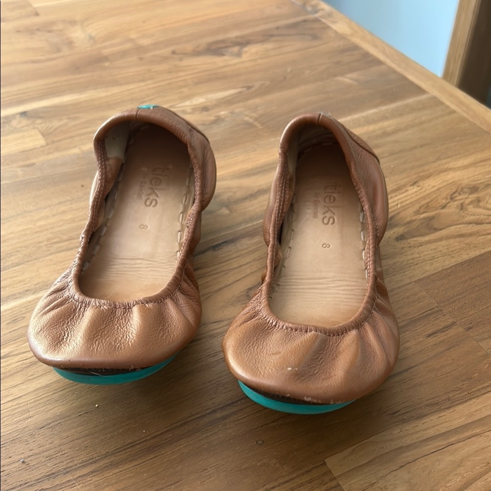 Tieks size 8, chestnut, Italian leather